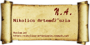 Nikolics Artemíszia névjegykártya